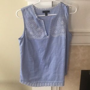 J.Crew Tank with Eyelet Design